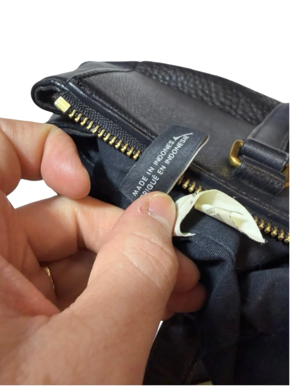 Marc by Marc Jacobs Black Leather Satchel Crossbody Shoulder Bag Gold Hardware